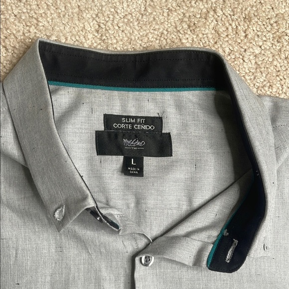 Mossimo Gray Casual Button Down Shirt - Picture 2 of 5